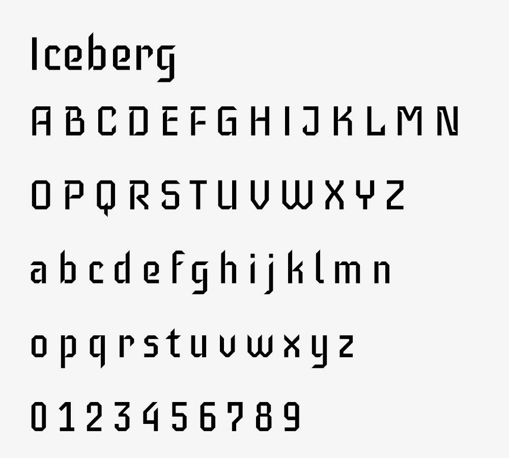 图片[2]-【Iceberg】一款纤细紧凑的装饰性无衬线字体-95n95.com免费商用字体