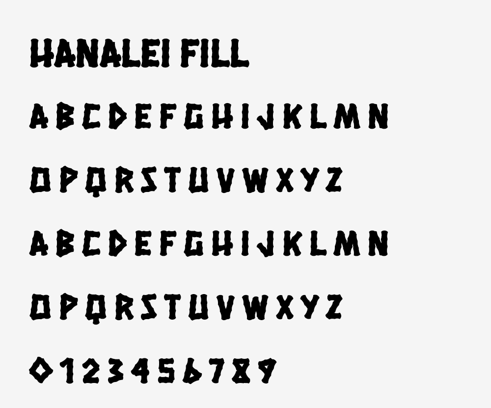 图片[3]-【Hanalei】一款像竹子模样的英文招牌标题字体-95n95.com免费商用字体