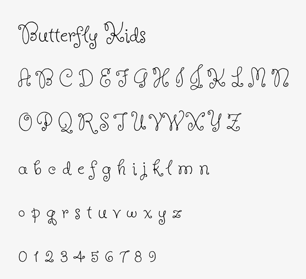 图片[2]-【Butterfly Kids】一款可爱又俏皮的免费英文字体-95n95.com免费商用字体