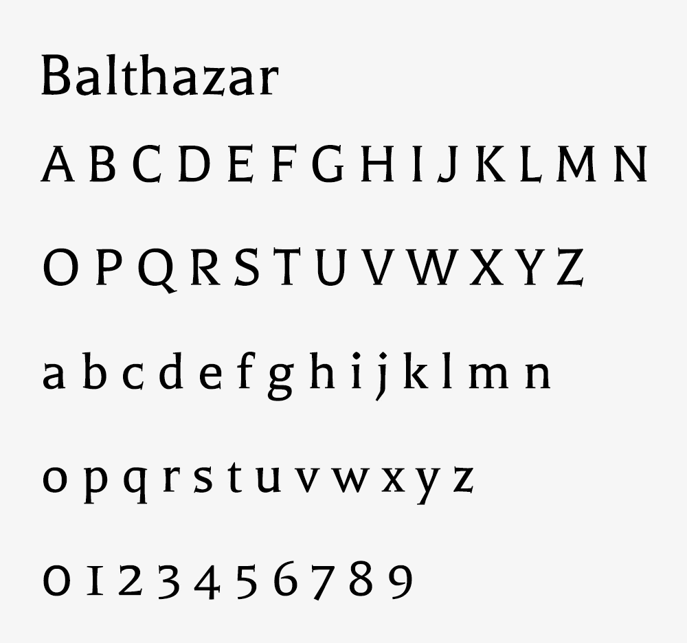 图片[2]-【Balthazar】一款近似铜板哥特体的现代风格衬线字体-95n95.com免费商用字体