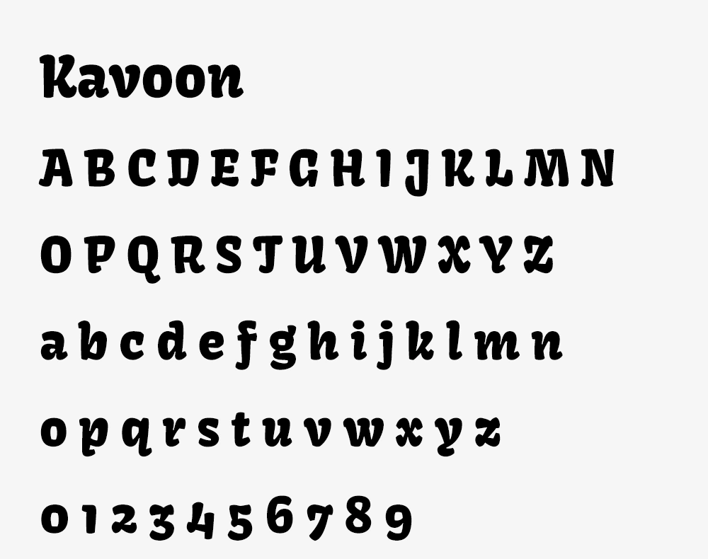 图片[2]-【Kavoon】一个基于水墨画笔的非常吸睛的标题字体 -95n95.com免费商用字体