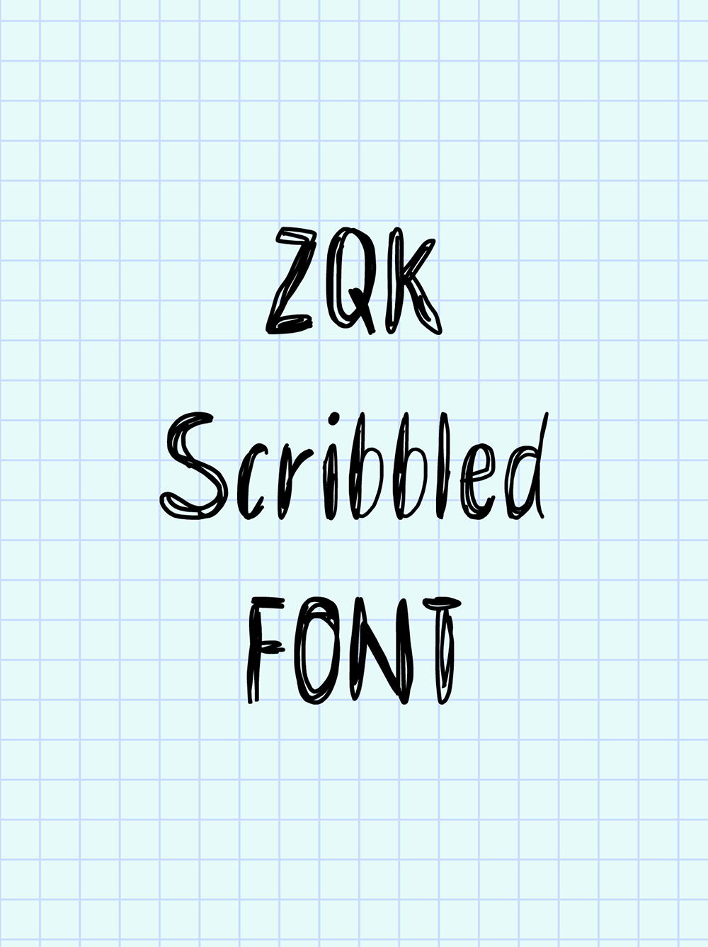 图片[2]-【ZQK Scribbled】自由、散漫、慵懒的潦草风格英文手写字体-95n95.com免费商用字体