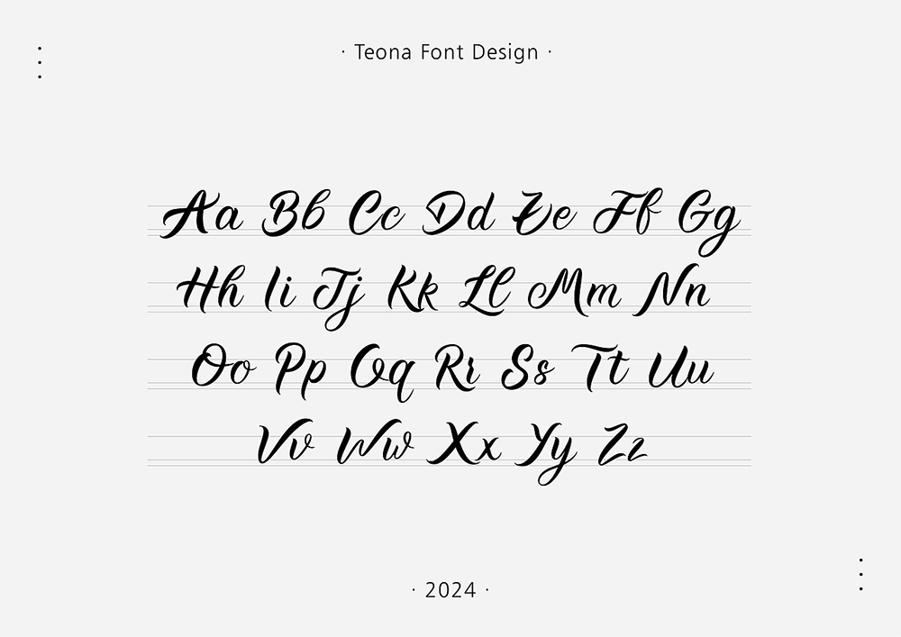 图片[5]-【Teona Lettering】一款非常优雅、漂亮的免费商用英文字体 -95n95.com免费商用字体