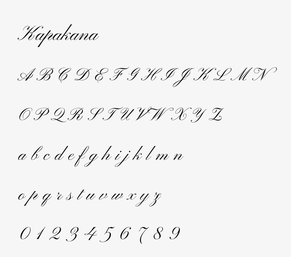 图片[3]-【Kapakana】一款基于铜版书法概念设计的假名字体-95n95.com免费商用字体