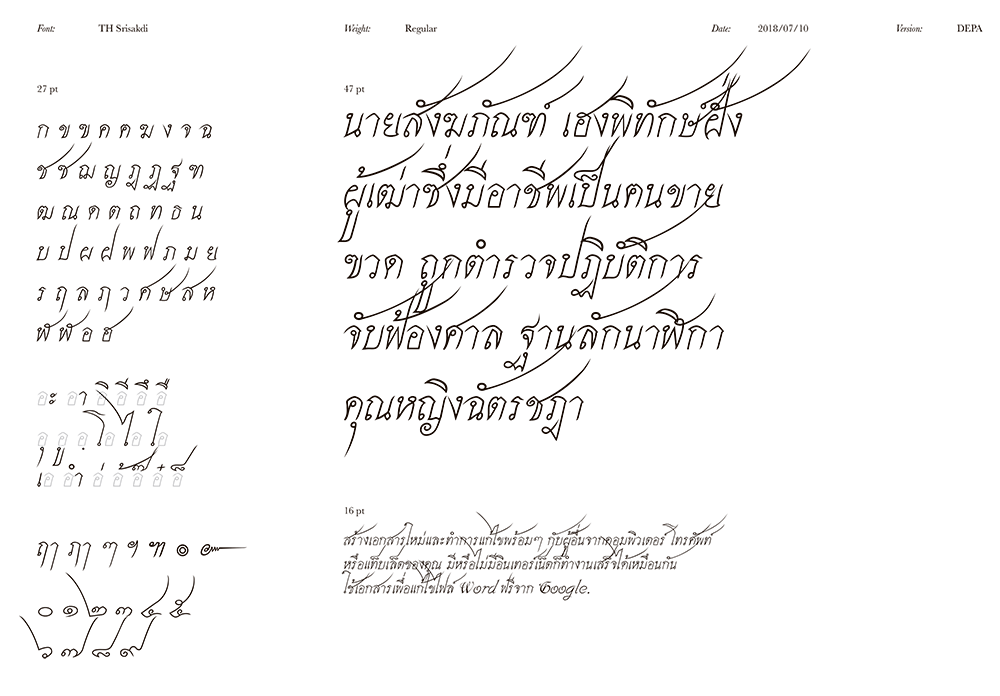 图片[3]-【Srisakdi】充满怀旧氛围的泰文古典手写体字体-95n95.com免费商用字体