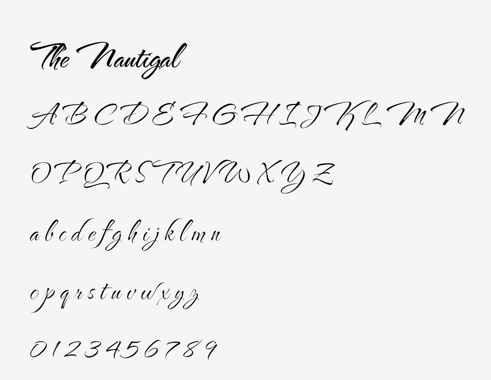 图片[2]-【The Nautigal】一款现代风格的精致优美的手写体字体-95n95.com免费商用字体