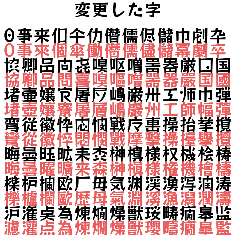 图片[5]-【略字超少ろっく】基于RocknRoll One将一部分汉字缩略-95n95.com免费商用字体