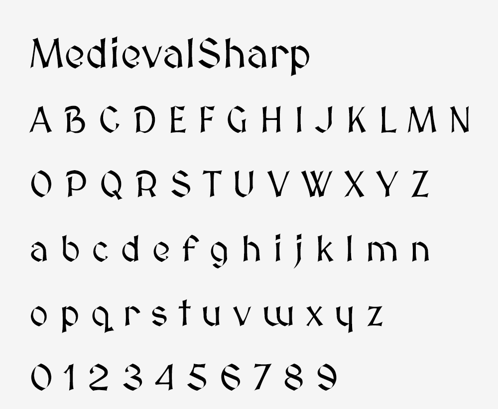 图片[2]-【MedievalSharp】一款石刻铭文风格的经典老字体-95n95.com免费商用字体