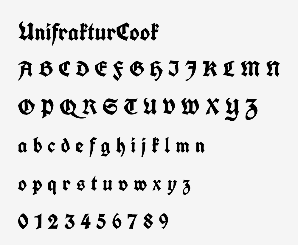 图片[2]-【UnifrakturCook】欧洲中世纪风格的经典复古哥特体字体-95n95.com免费商用字体