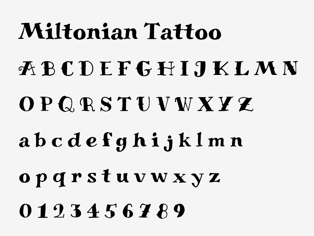 图片[2]-【Miltonian】一款趣味十足的 “纹身风格” 英文字体-95n95.com免费商用字体