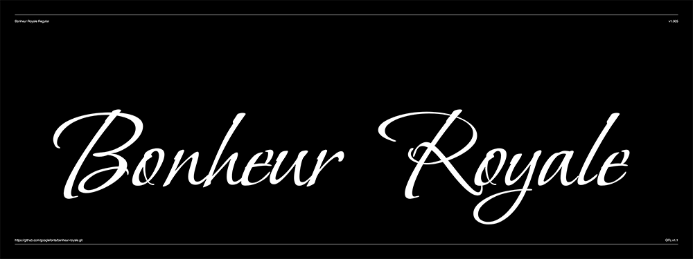 图片[2]-【Bonheur Royale】一款随性且现代的手写书法质感字体-95n95.com免费商用字体