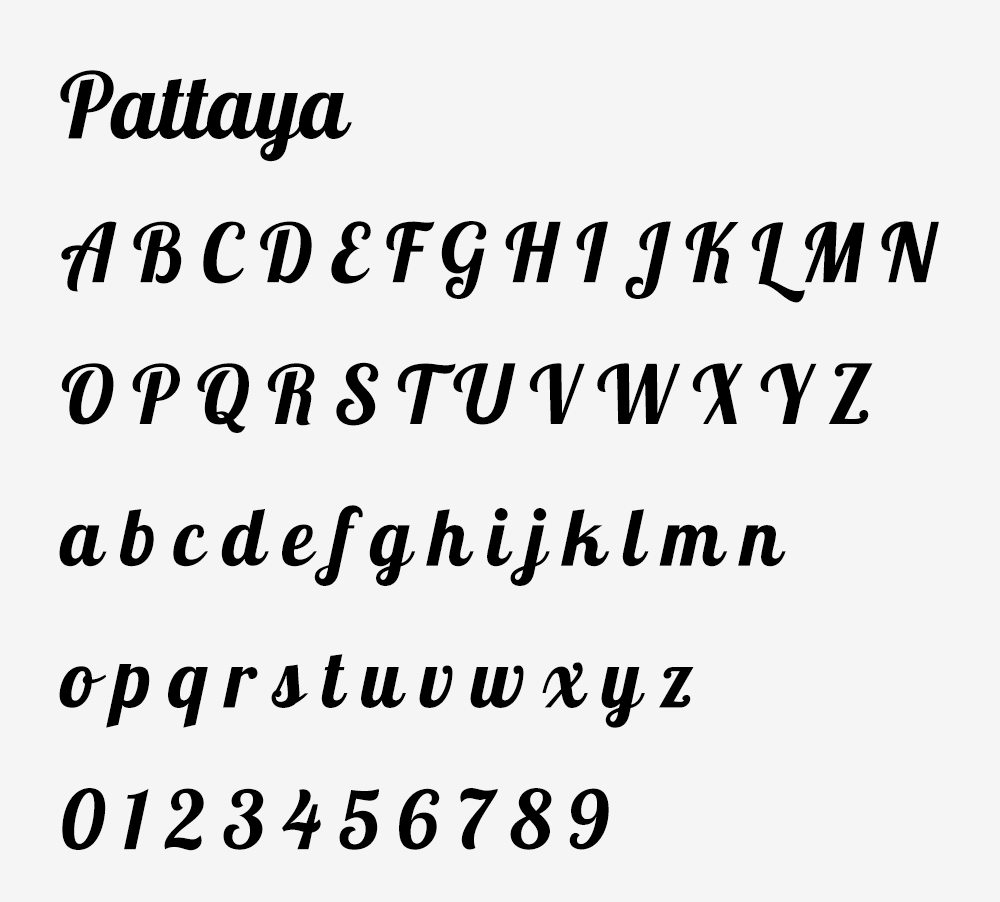 图片[2]-【Pattaya】一种非正式无环设计风格的泰文字体-95n95.com免费商用字体