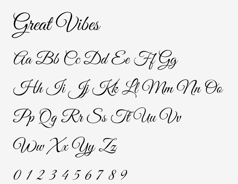图片[2]-【Great Vibes】一款流畅优美的免费英文字体-95n95.com免费商用字体