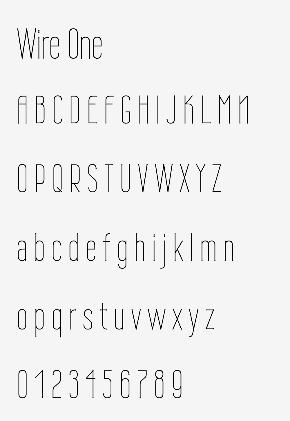 图片[2]-【Wire One】非常纤细的充满高级感的窄体无衬线字体-95n95.com免费商用字体
