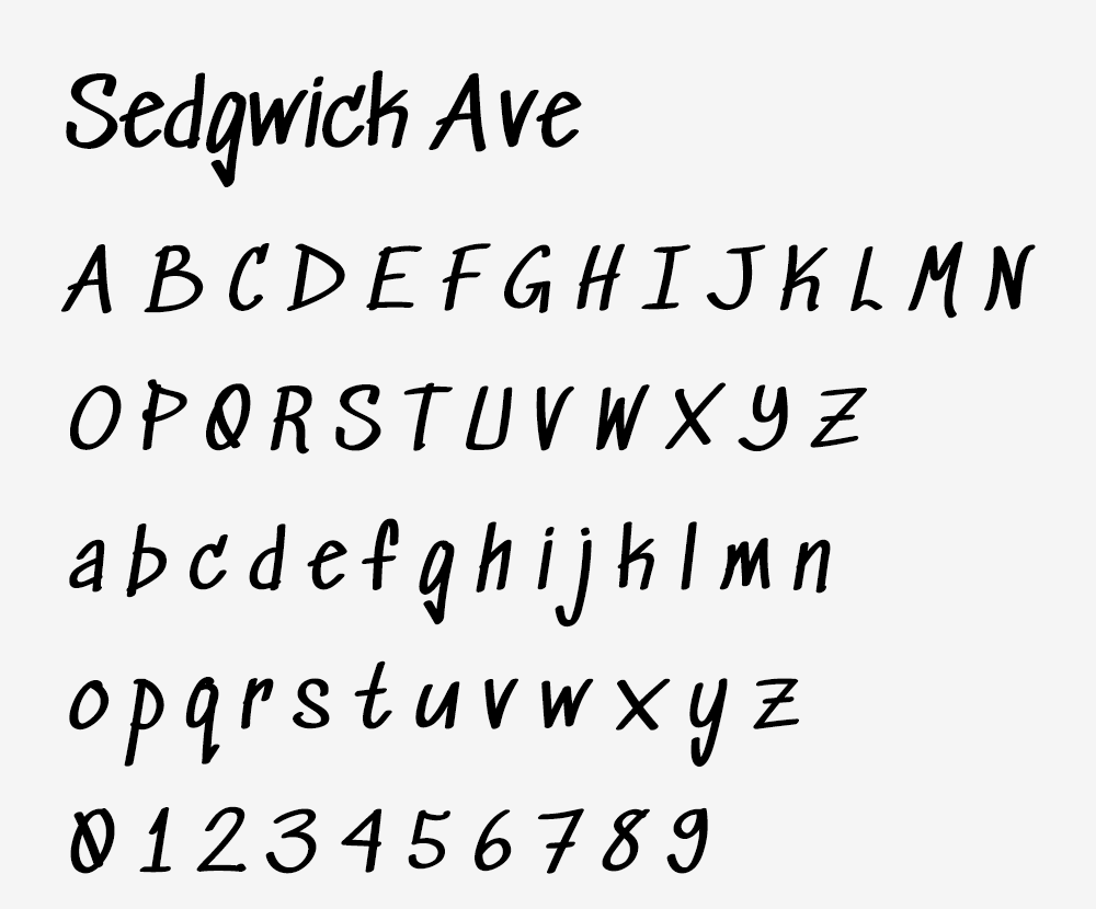 图片[2]-【Sedgwick Ave】为纪念嘻哈文化而设计的手绘涂鸦字体-95n95.com免费商用字体