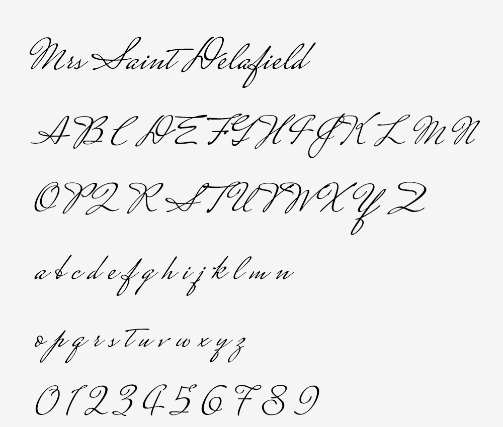 图片[2]-【Mrs Saint Delafield】再现美国手绘字体艺术的复古手写体字体-95n95.com免费商用字体