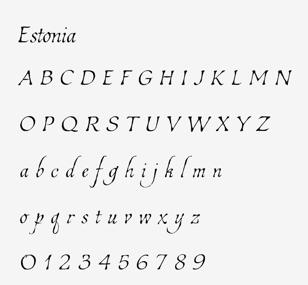 图片[3]-【Estonia】基于东欧国家爱沙尼亚的书法风格字体-95n95.com免费商用字体