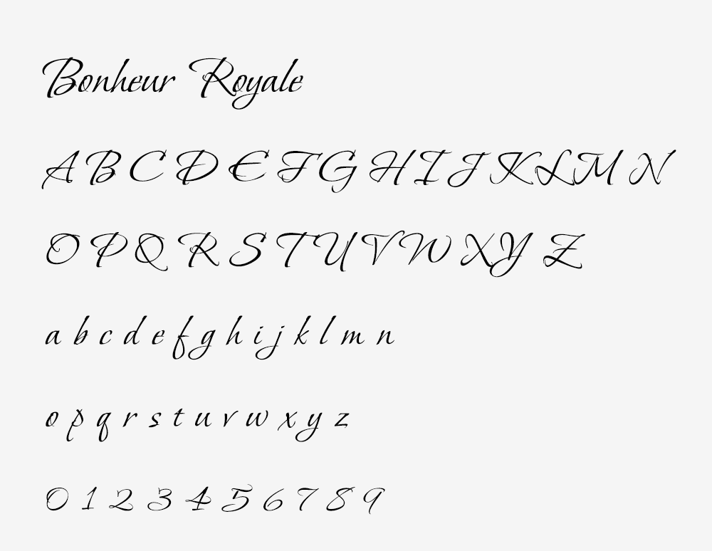 图片[3]-【Bonheur Royale】一款随性且现代的手写书法质感字体-95n95.com免费商用字体
