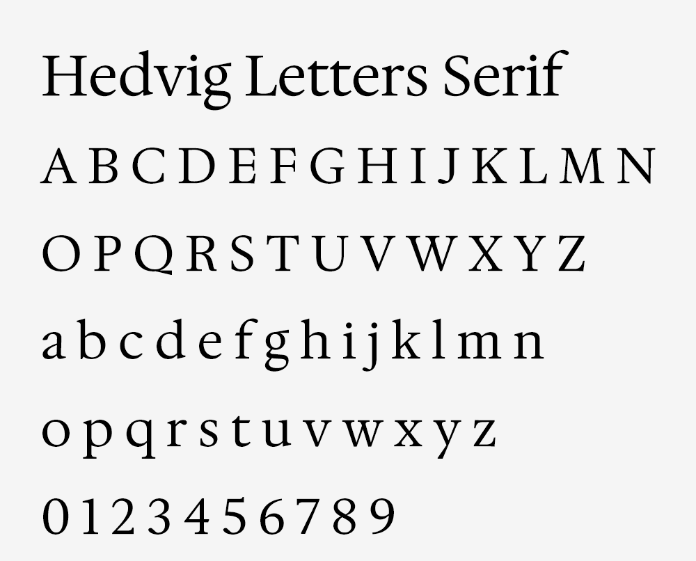 图片[2]-【Hedvig Letters Serif】风格利落、可靠稳重的英文衬线字体-95n95.com免费商用字体