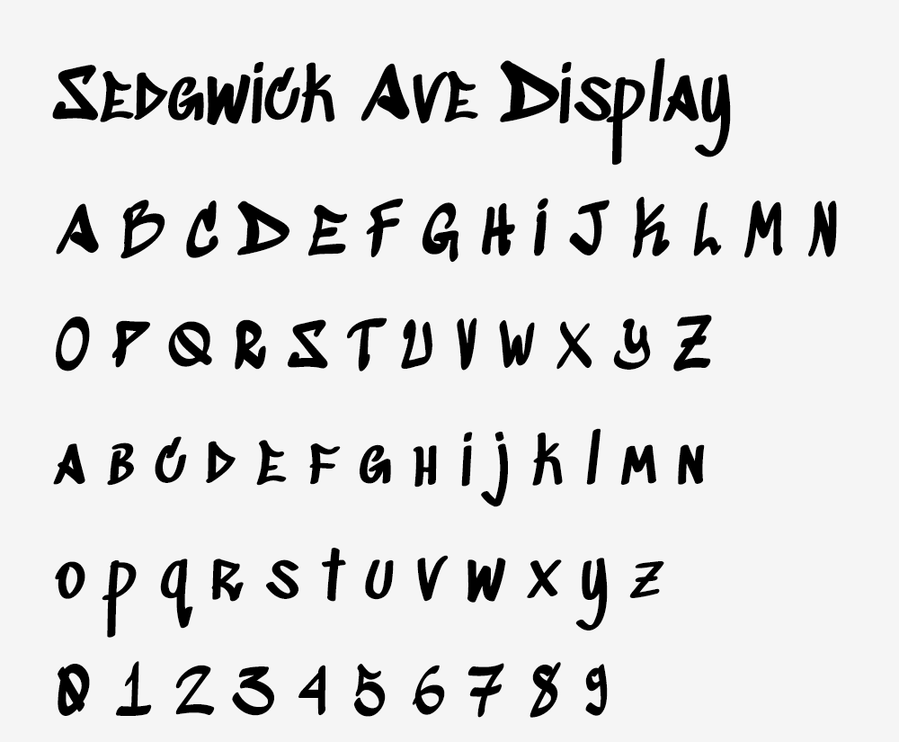 图片[3]-【Sedgwick Ave】为纪念嘻哈文化而设计的手绘涂鸦字体-95n95.com免费商用字体