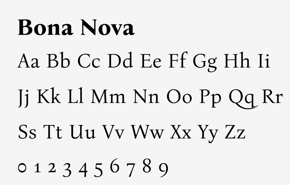 图片[2]-【Bona Nova】一款开源免费商用英文字体-95n95.com免费商用字体