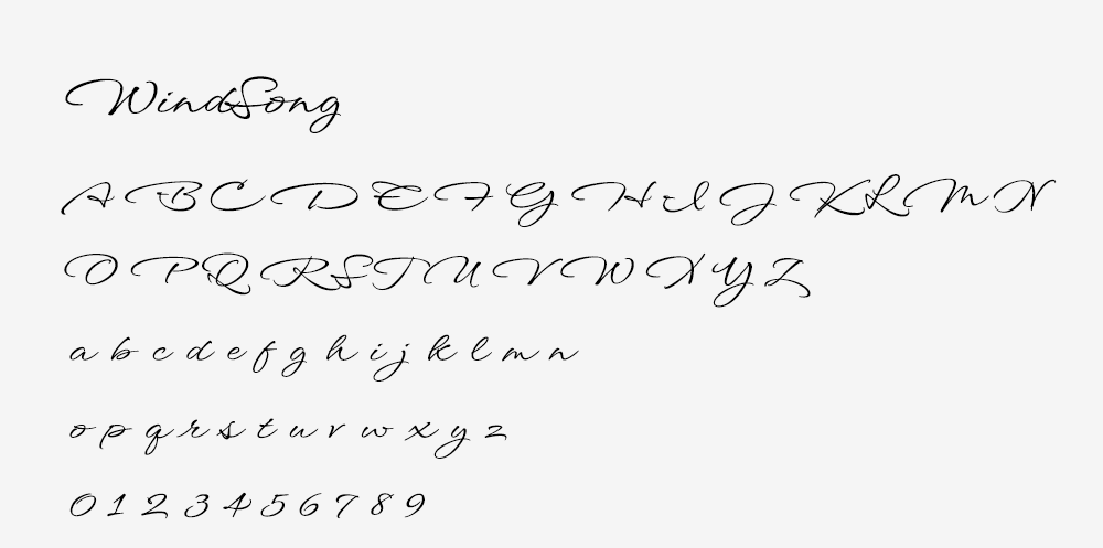 图片[3]-【WindSong】一种优美的细长手写字体-95n95.com免费商用字体