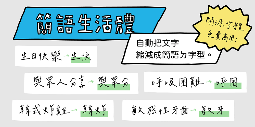 图片[4]-【简语生活体】搜罗时下台湾流行简语制作而成的繁体字体-95n95.com免费商用字体